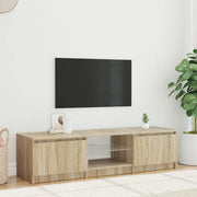 Mobile Porta TV con Luci LED Rovere Fumo 140x40x35,5 cm cod mxl 9219