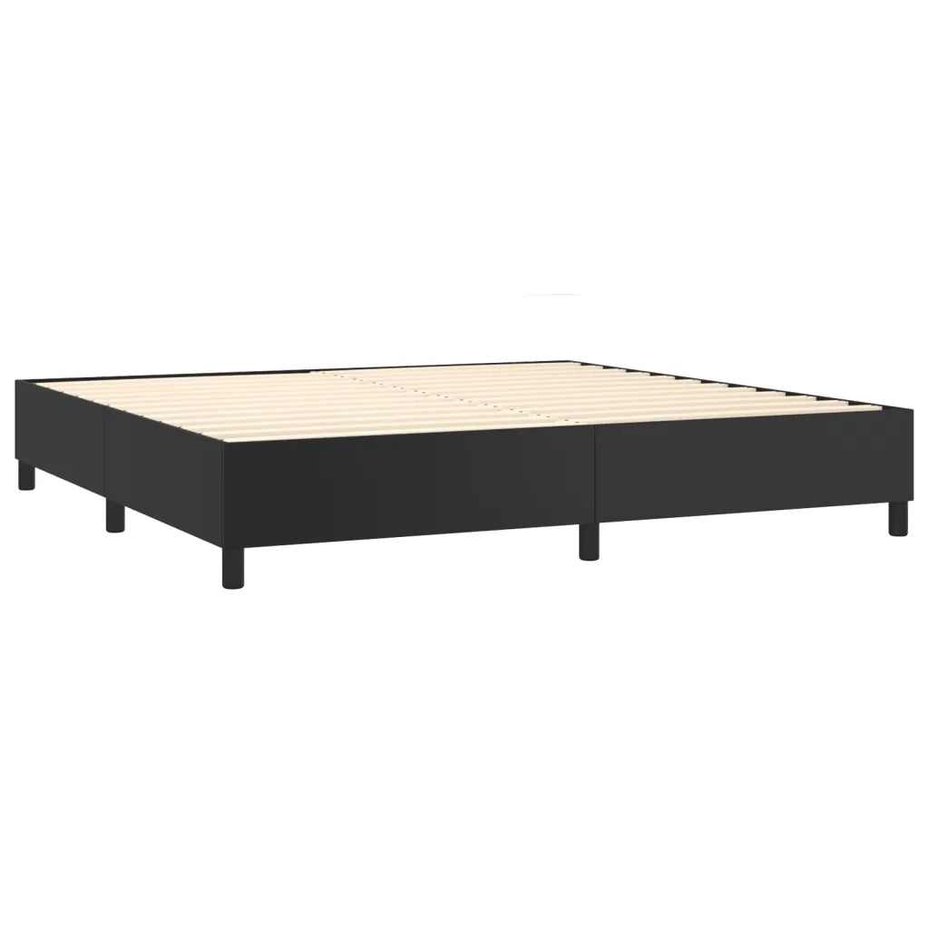 Struttura Letto a Rete a Molle Nero 200x200 cm in Similpelle 3121065