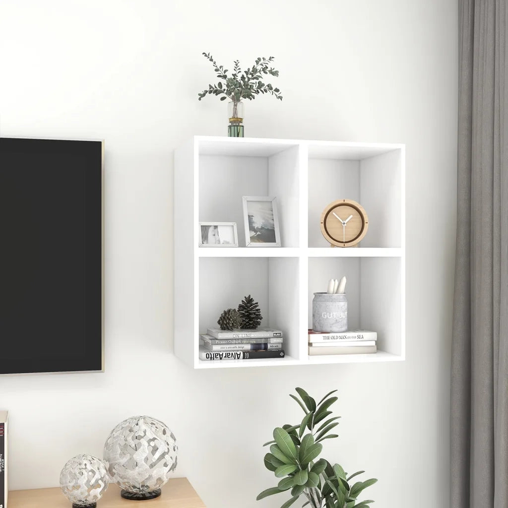 Armadietti a Muro 4 pz Bianchi 37x37x37 cm in Truciolato cod mxl 59516