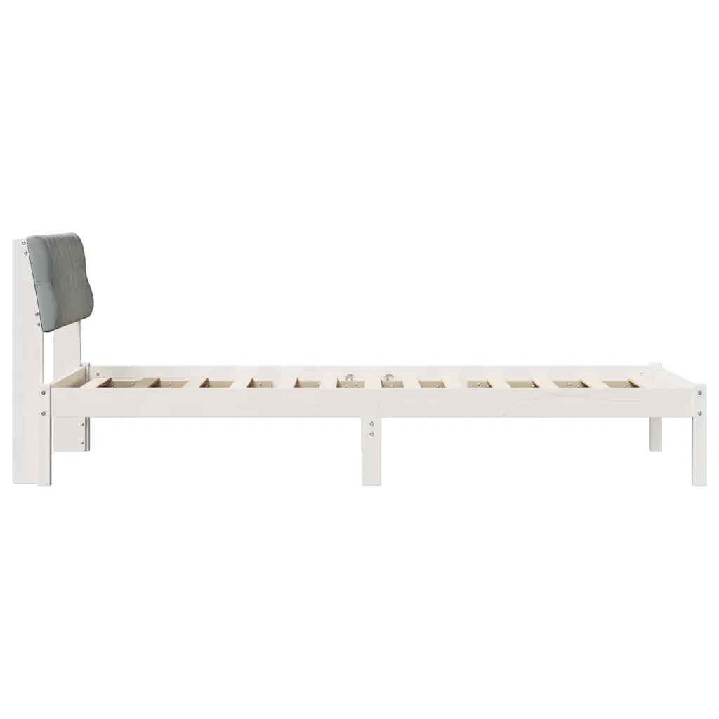 Struttura del Letto Bianco e grigio chiaro 90 x 200 cm 878638