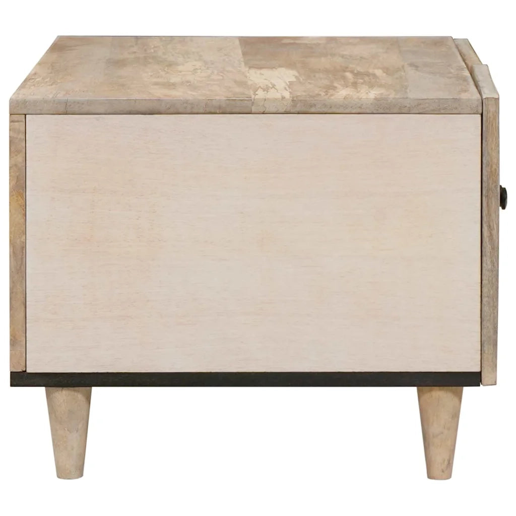 vidaXL Tavolino da salotto con archiviazione Beige 80 x 50 x 40 cm