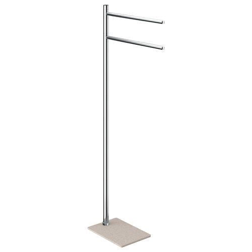 Gedy TA31 03 Tania Piantana Porta Asciugamani in Metallo Cromo e Beige