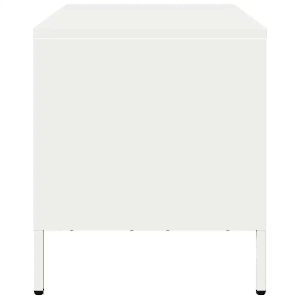 Mobile TV Bianco 68x39x43,5 cm in Acciaio Laminato a Freddo 851237