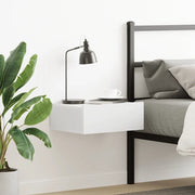 Comodino Pensile Bianco 40x30x15 cm in Legno Multistrato 800306