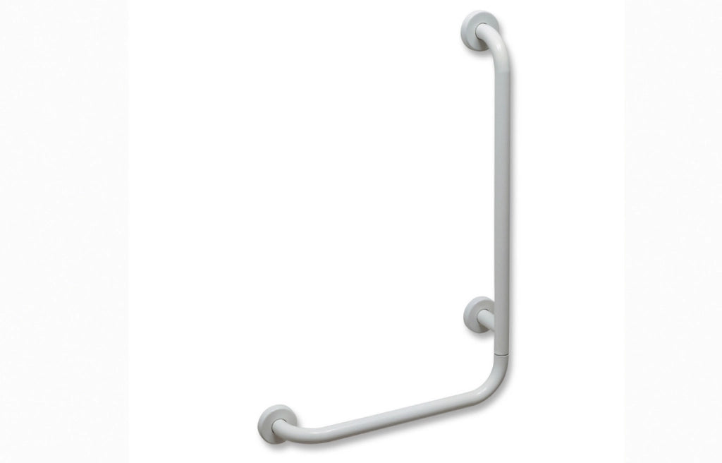 CORRIMANO ANGOLARE CON MONTANTE A DESTRA- cm. 35 x 65 dx Acciaio Inox- DH- pezzi 1