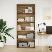 Libreria-Scaffale per Libri-Mobile di Stoccaggio Rovere Artigianale 80x30x189 cm in Legno Multistrato