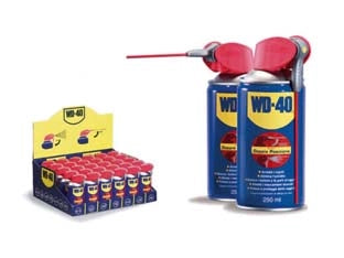 WD-40 LUBRIFICANTE SPRAY MULTIUSO 5 FUNZIONI ML.250+40 GRATIS- - ml.250+40 spray c/erogatore a doppia posizione - 30 pezzi WD40