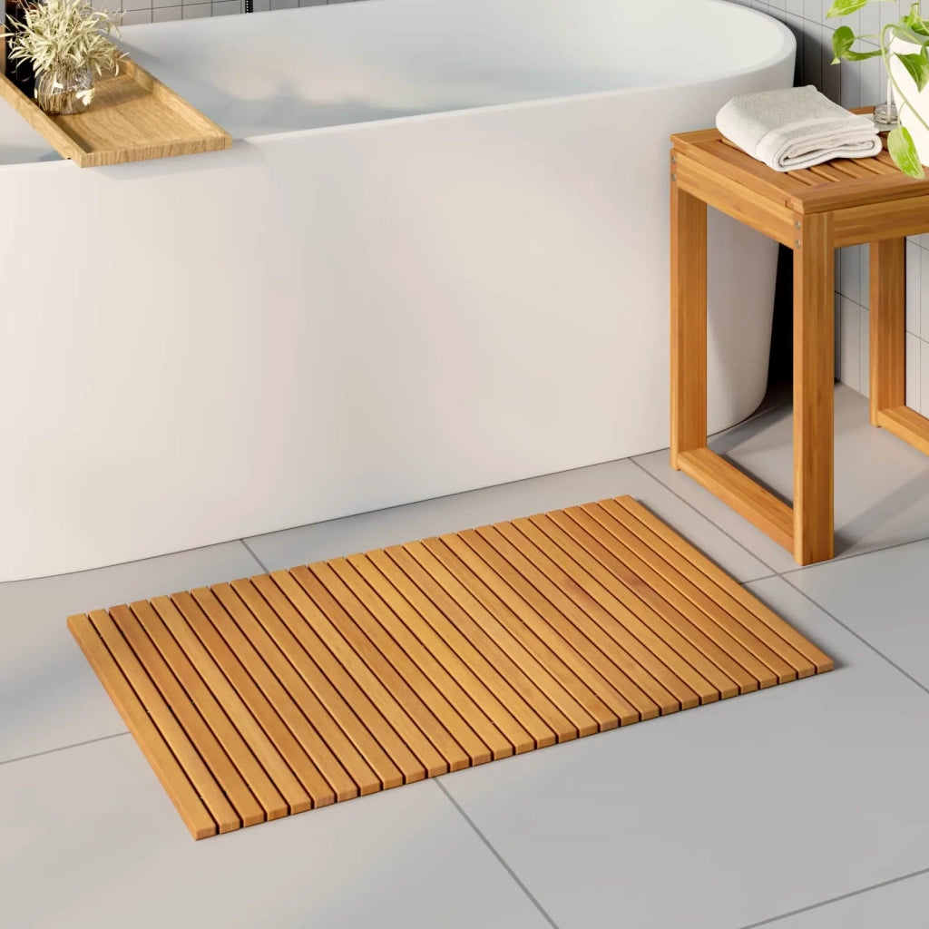 Tappeto da bagno Marrone 80 x 50 cm Legno di Acacia Massello CFW9307941