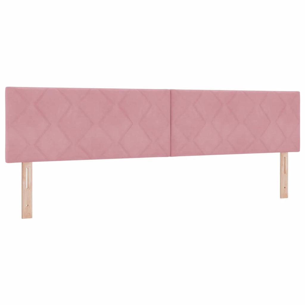 Letto con Contenitore con testiera Rosa 200 x 200 cm Velluto 3458894