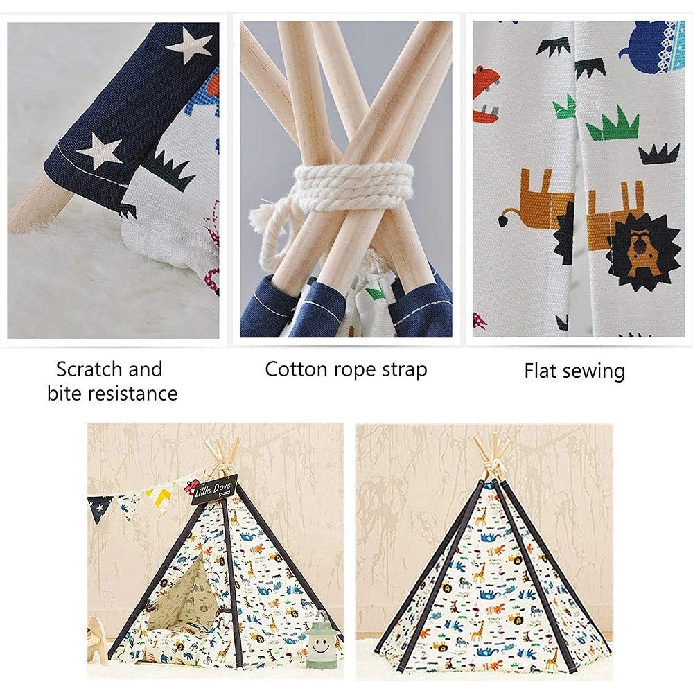 Trade Shop - Tenda Per Cani Gatti Rimovibile Lavabile Con Morbido Cuscino In Tela 60x60x90cm -
