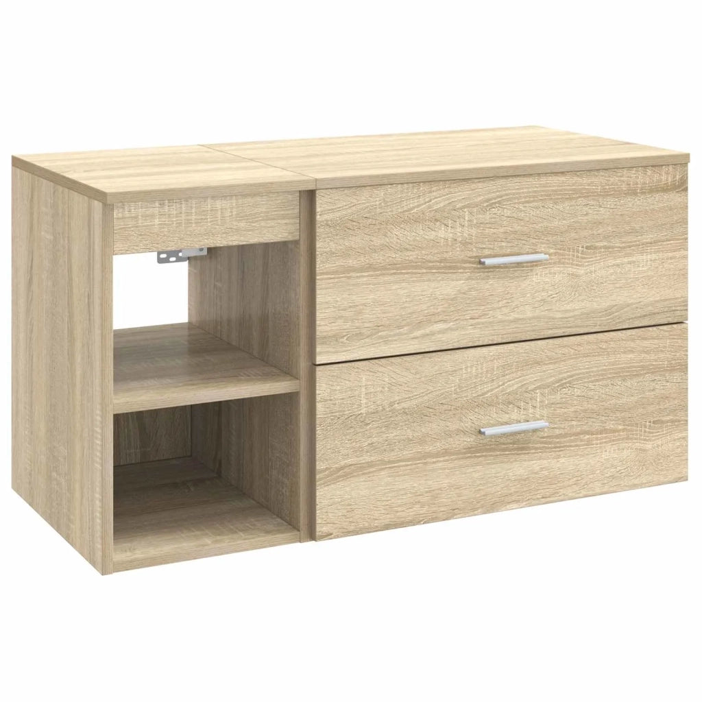 Set di mobili per il bagno 2 pcs Rovere Sonoma 3403938