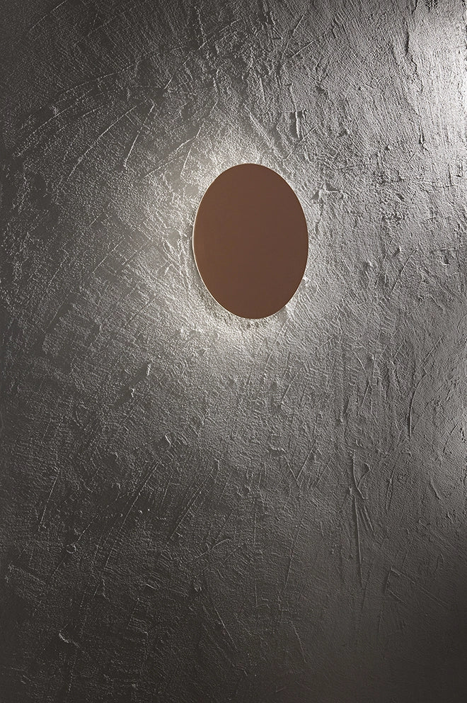Plafoniera LED 28W CCT Dimmerabile 3000K-6000K Struttura in Metallo e Alluminio Verniciato a Polvere Colore Marrone Metallizzato - Perenz