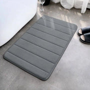 Tappeto per bagno, mat, 40x60 cm, morbido e confortevole, assorbente superiore, antiscivolo, spesso, facile da asciugare, tappeto per bagno, grigio scuro