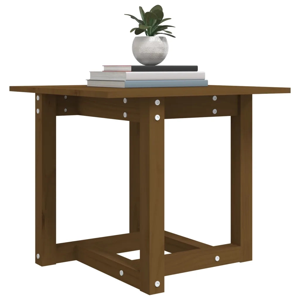 Tavolino da Salotto Ambra 50x50x45 cm in Legno Massello di Pino 822175