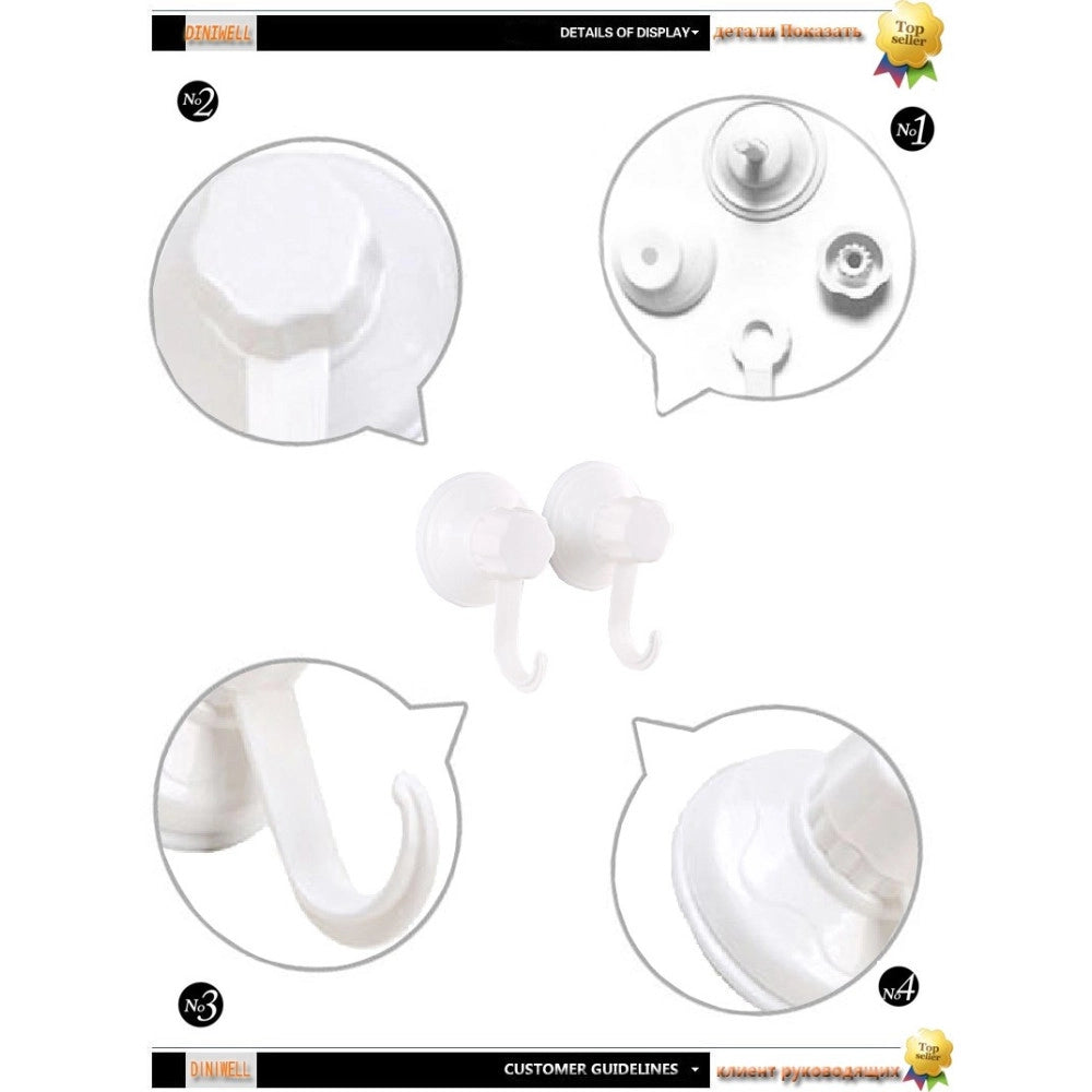 Trade Shop - Appendino Con Ventosa Gancio Parete Porta Asciugamani Cucina Bagno Attaccapanni -