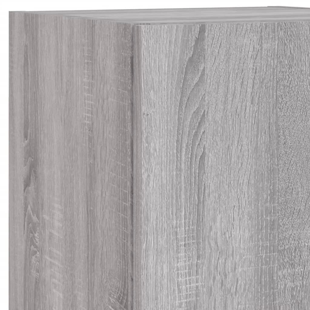 Mobile TV multimediale scaffale TV credenza mobile TV sala da pranzo soggiorno camera da letto con illuminazione a LED 5 pezzi legno ingegnerizzato Sonoma grigio 02_0029422