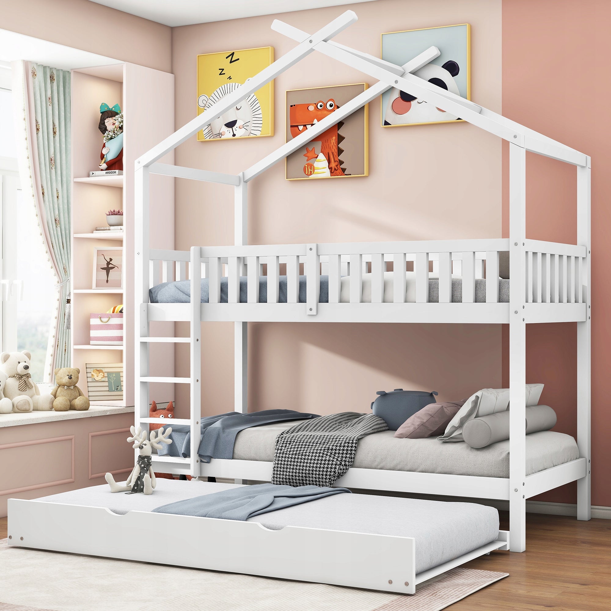 Letto singolo per bambini estendibile - Xylo - 90x200 - Bianco