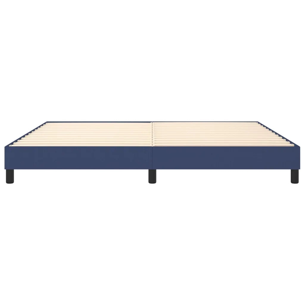 Struttura Letto a Rete a Molle-Giroletto Blu 200x200 cm in Tessuto 179196