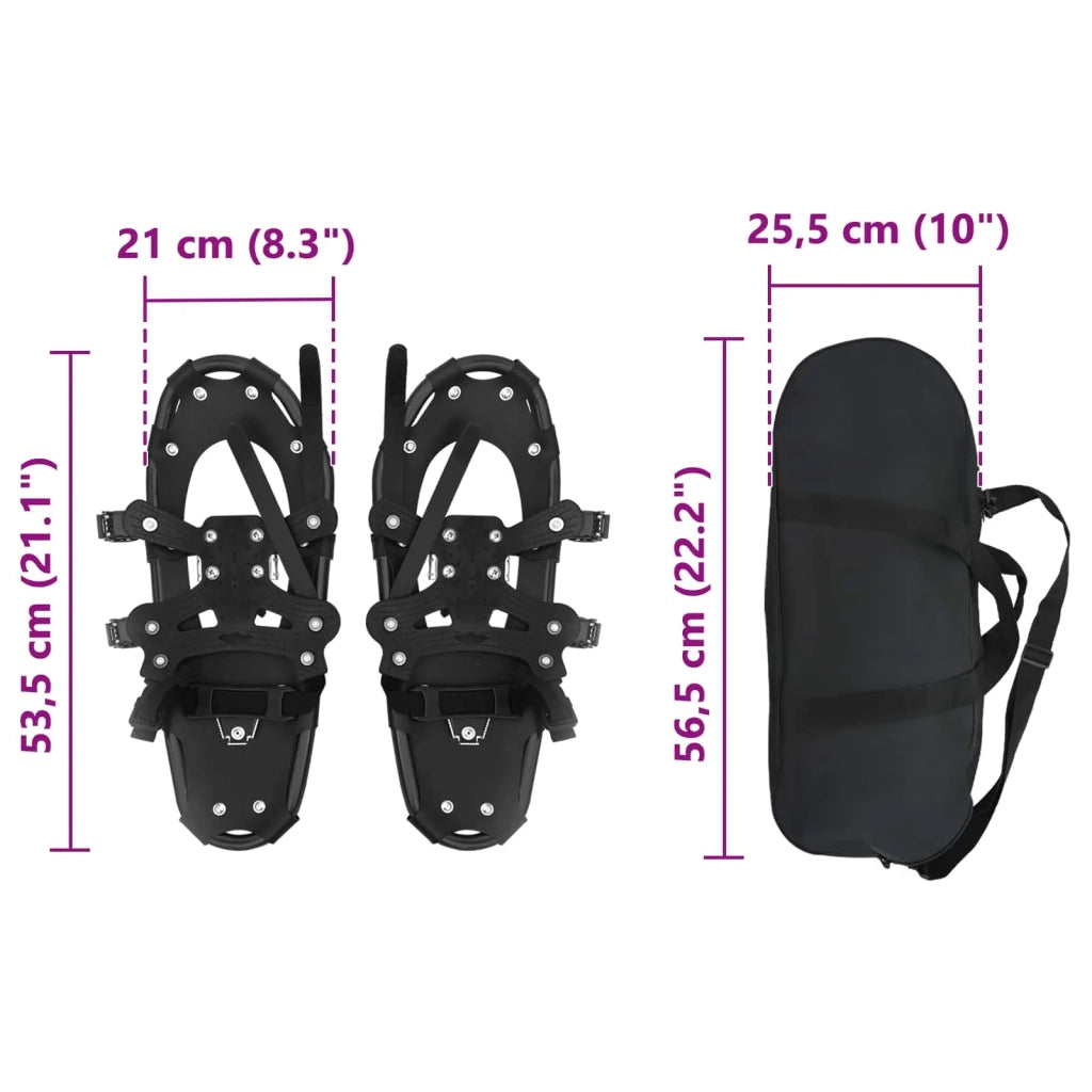 Ciaspole 3 in 1 Nero 53,5 x 21 cm Alluminio e HDPE CFW5894465