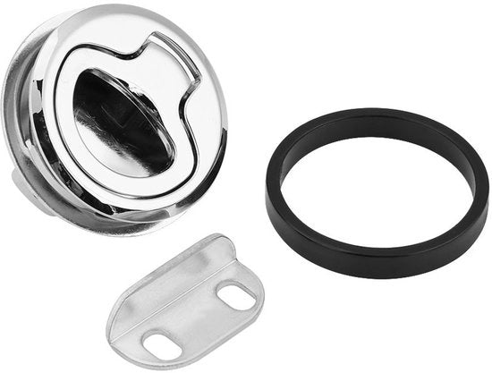 Cassettina di apertura pull flush in acciaio inossidabile - Corrosione resistente - Dimensioni 15 x 8 x 2 cm - Chiusura a click - Adatto per RV e Marine