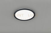 CAMILLUS PLAFONIERA LED TONDA METALLO NERO OPACO CON FUNZIONE DIMMERABILITA' CON NORMALE INTERRUTTORE A PARETE IP44 D. 40CM LED 22 W · 2.700 lm · 3.000 K
