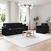 Set di divani 2 pcs Nero 198 x 78 x 80 cm Velluto