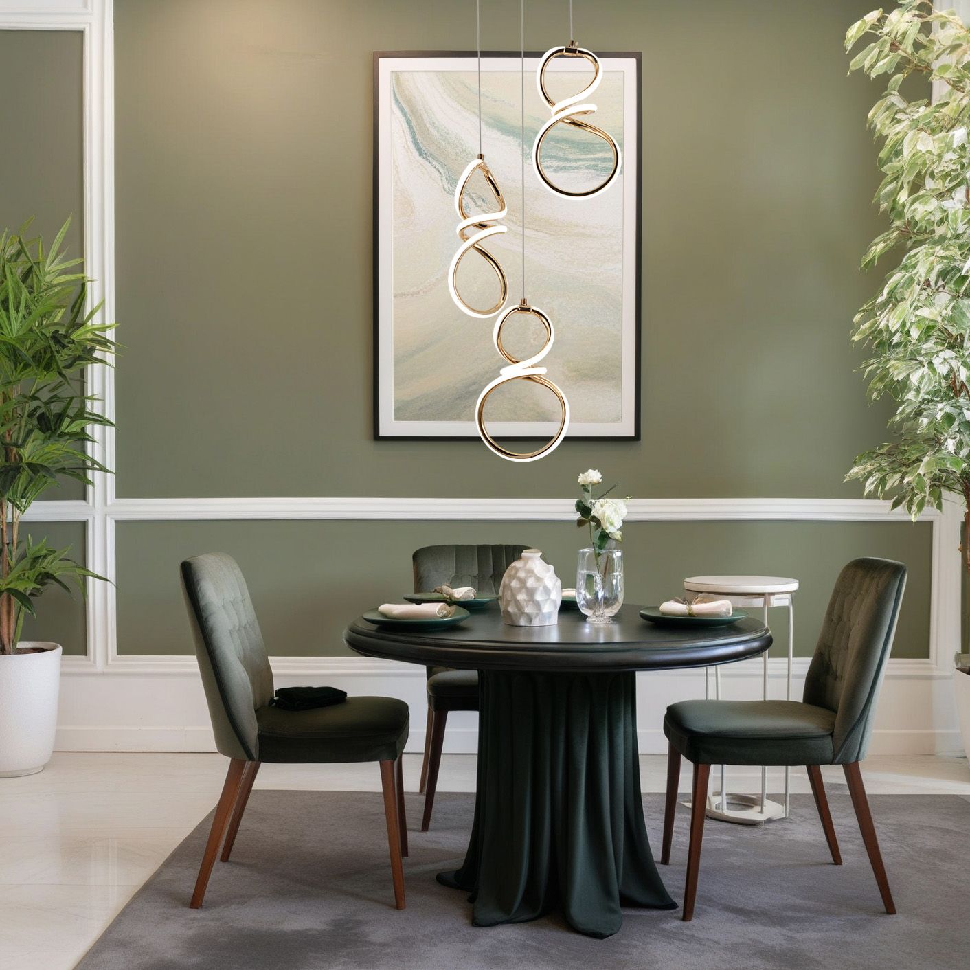 Lampada A Sospensione Led G073-3cpr Gold