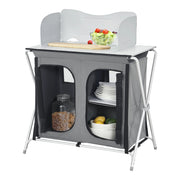Credenza Mobile da Campeggio Tullinge Pieghevole con Borsa di Trasporto (AxLxP) 105x80x51 cm [en.casa]