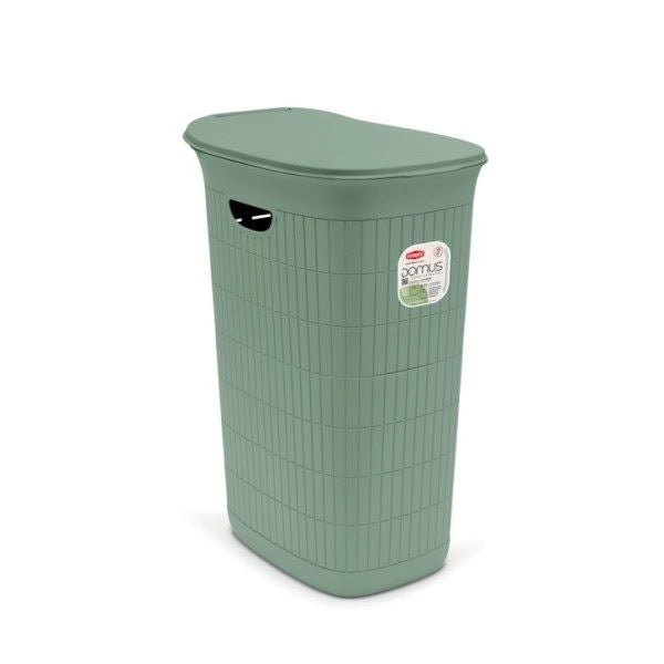 Cesta Portabiancheria con Coperchio Domus Green Tea 36 Litri