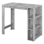 Tavolo da bar di design con superfici di appoggio tavolo da bistrot con 3 ripiani truciolare 110 x 50 x 103 cm effetto cemento 03_0006206
