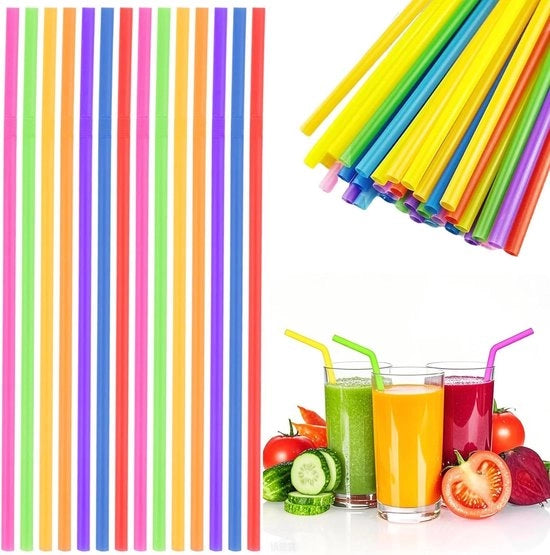 Strisce di plastica riutilizzabili per smoothie, succo e cocktail