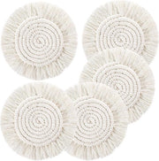 Sostegni macramé artigianali - Stile bohemien - 5 pezzi - Antiscivolo