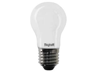 LAMPADA LED SFERA TUTTOVETRO E27- - 6w - 3000°K calda - 600 lm - 45x73h - 5 pezzi BEGHELLI