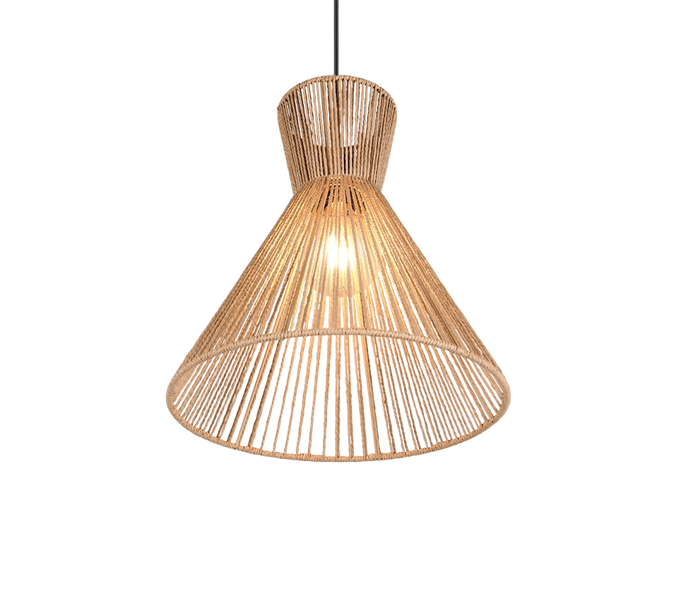 Lampada a sospensione, fibre naturali, D 35 cm, Rosalie