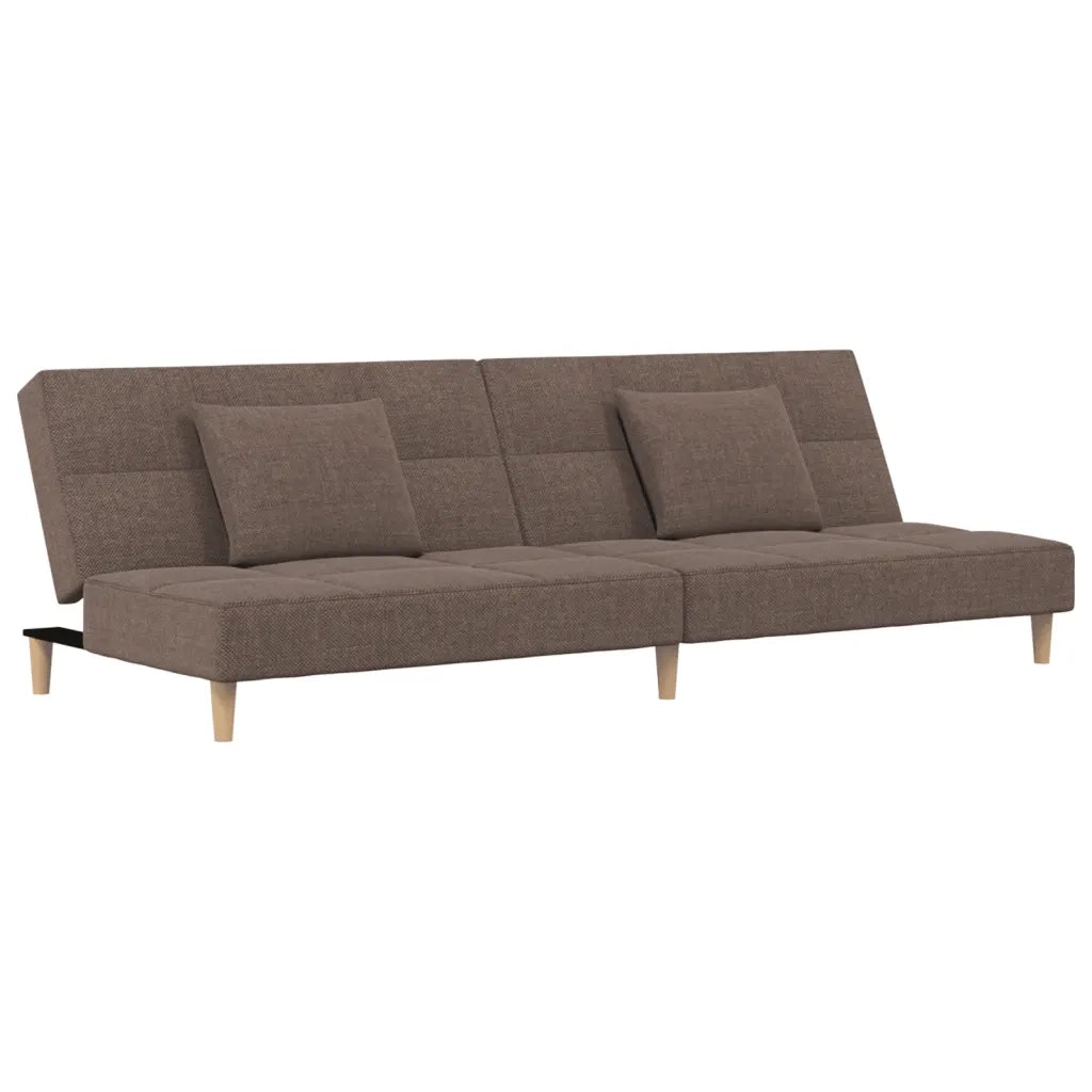 Divano Letto a 2 Posti con 2 Cuscini Tortora in Tessutocod mxl 87462