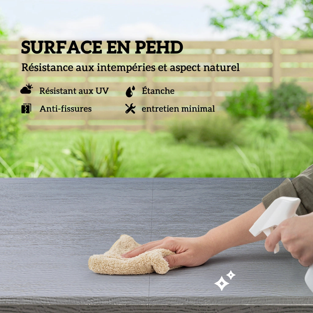 Set tavolo e sedie da giardino ¨C Minimal ¨C grigio scuro 118 cm