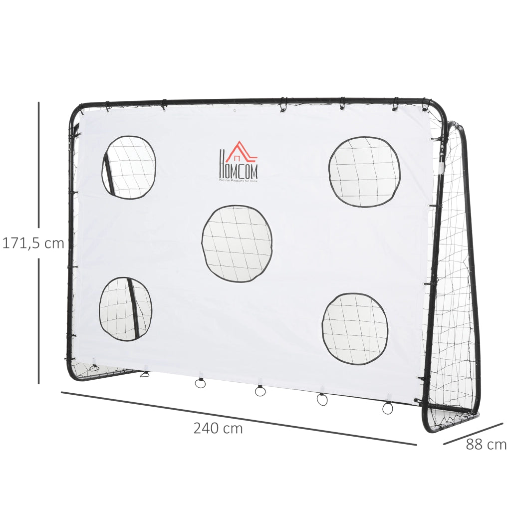 Cage de foot 2 en 1 con bersagli ¨C zephmum ¨C bianco 240x88x174 cm