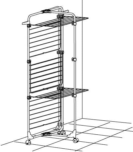 Stendibiancheria Modular 3 Piani in Acciaio Trattato 30 m 71 CMX71X132H