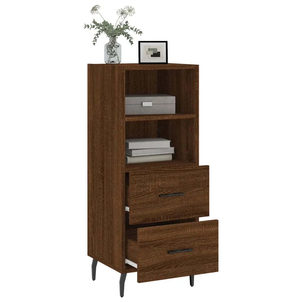 Credenza Rovere Marrone 34,5x34x90 cm in Legno Multistrato 828691