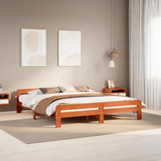 Letto senza Materasso Marrone Cera 180x200 cm in Legno di Pino 855465