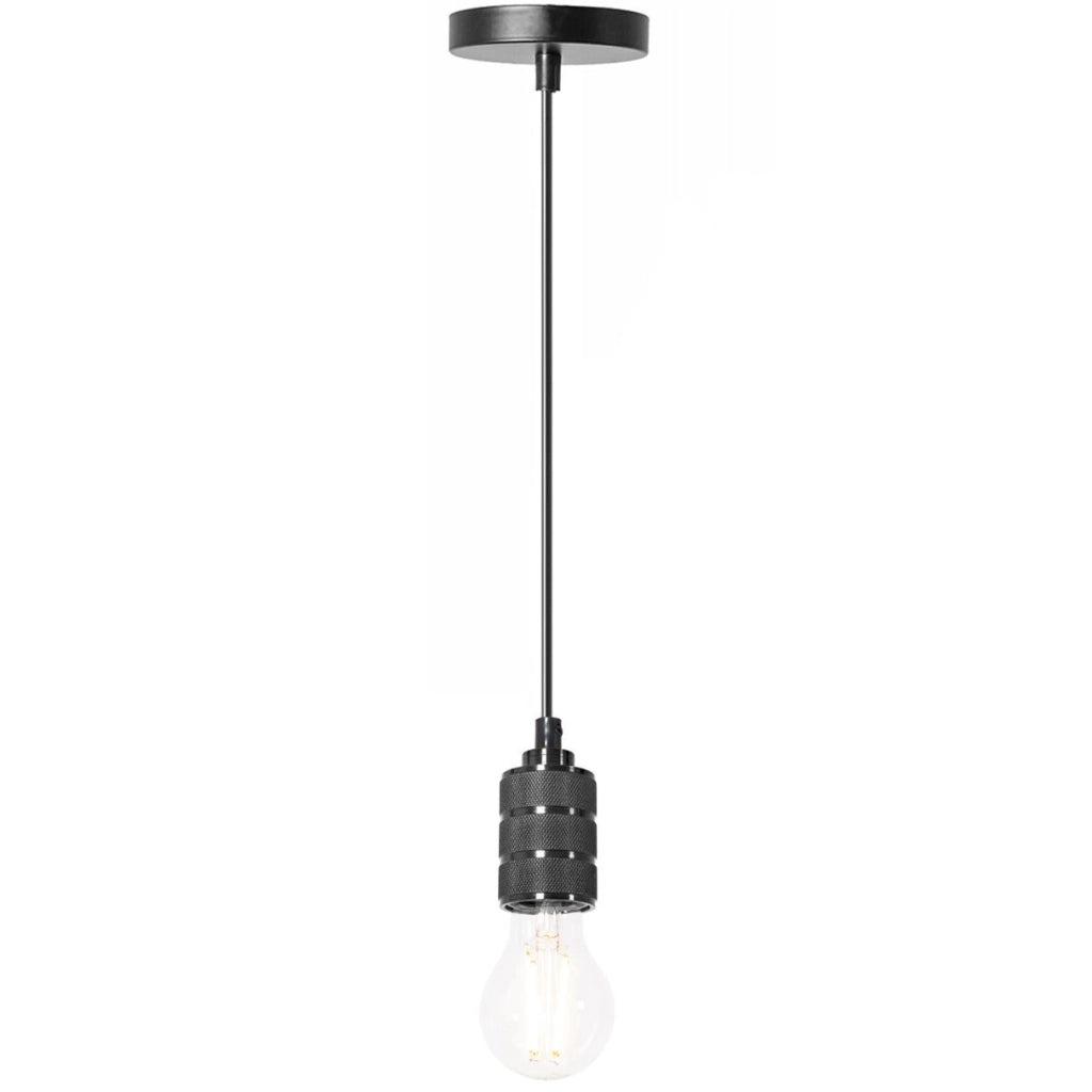 Lampada Da Soffitto Pensile Montatura Nero Chrome APP342-1CP