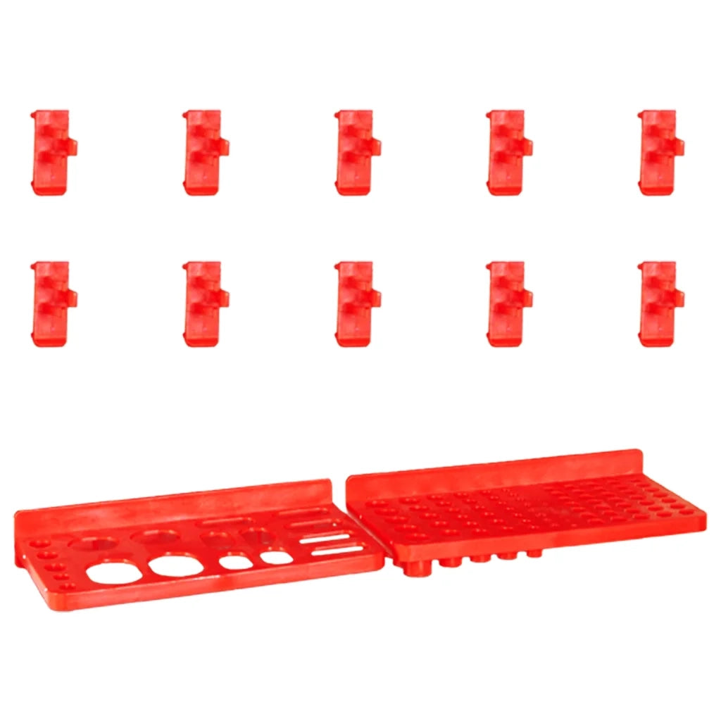 Kit Contenitori 29 pz con Pannelli a Parete Rosso e Nero CFW2234250