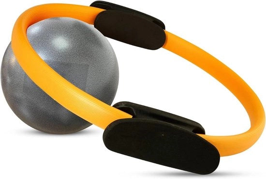 Ring per Pilates - Ring per Yoga - Ring per Fitness - Allenatore delle fibre addominali - Allenatore delle gambe - Fitness a casa - Gomma duratura - Maniglie anti-slip - Esercizio ottimale per braccia, gambe, schiena e spalle