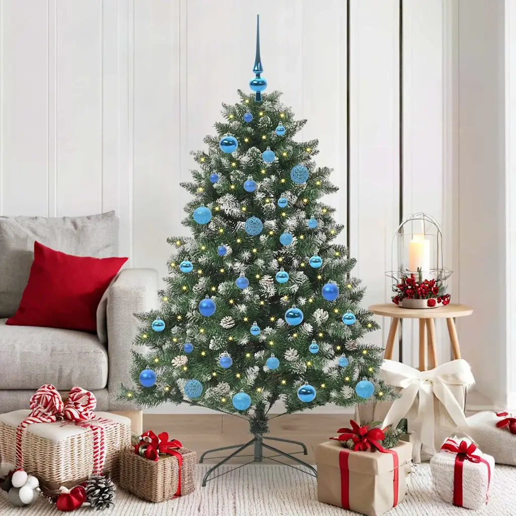 Albero di Natale artificiale con 150 LED Verde 150 cm 3395228