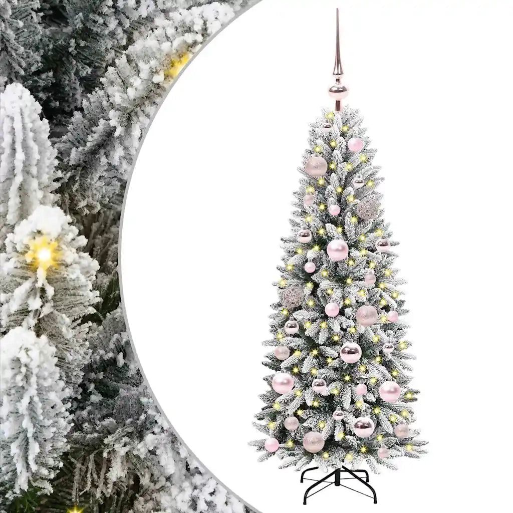 Albero di Natale Artificiale-Albero Natalizio con 150 LED Bianco 120 cm 775466