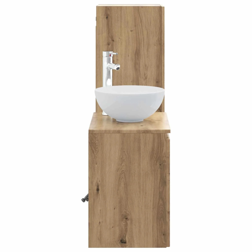 Set di mobili per il bagno 2 pz Rovere Artigianale 3406122