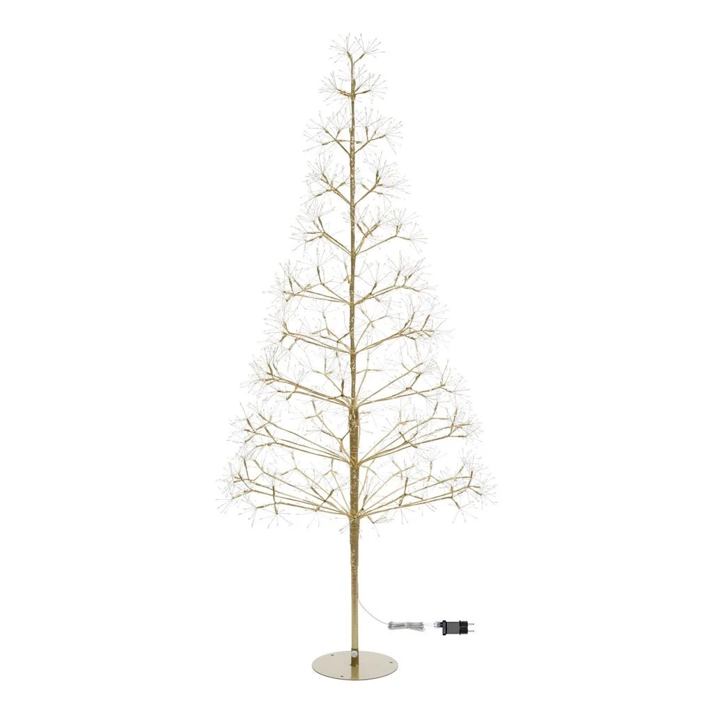 Albero Champagne h 1,5 m con 1500 microled o h 1,8 m con 2100 microled bianco caldo e bianco freddo, uso interno - 1.8.