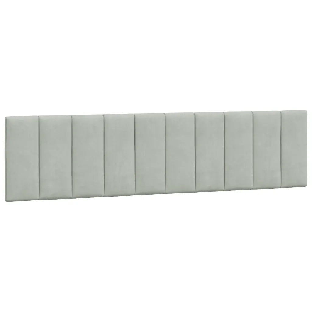 Cuscino Testiera Hanko Grigio Chiaro 200 cm in Velluto 374689