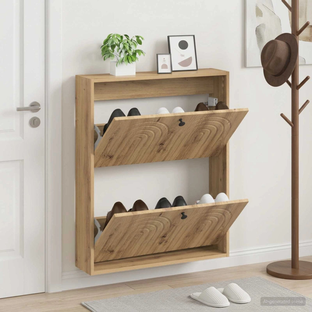 Mobiletto per Scarpe da Muro ALKMAAR 71 x 17 x 86 cm 896204