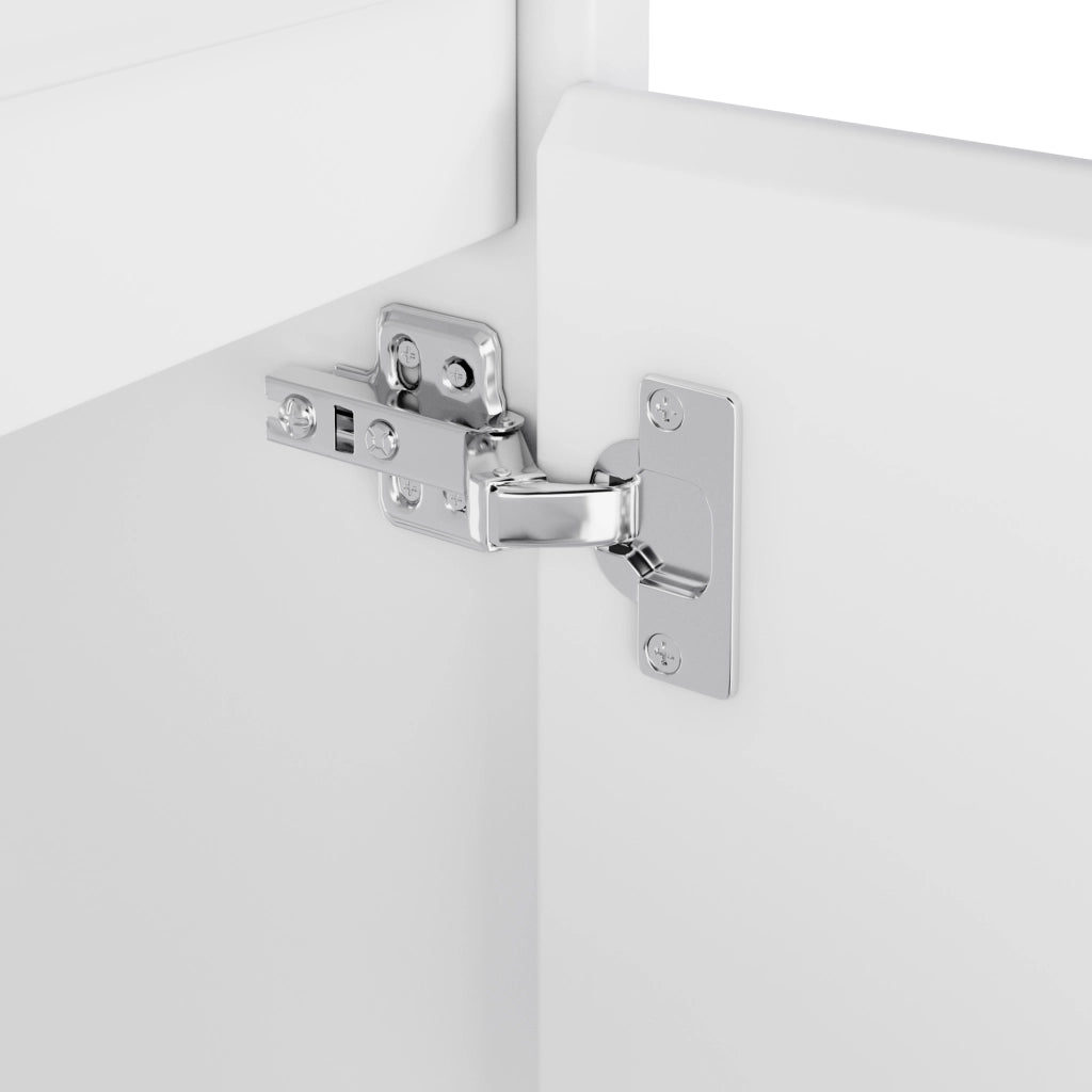 Mobile sottolavabo con 2 cassetti, 1 armadietto, LED a sensore e lavabo integrato per bagno, bianco 61 × 46,5 × 57 cm